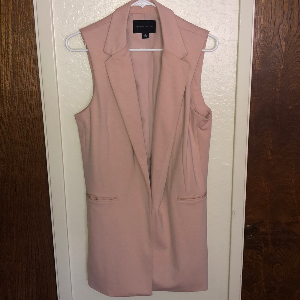 Adrienne Vittadini Womens long blazer vest